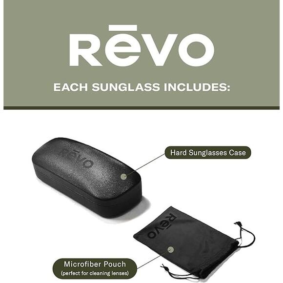 Revo Sierra Polarized Sunglasses RE 1161 01 Gloss Black Smoky Green Japan NEW - Picture 7 of 7